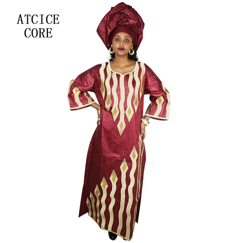 Plus Size African Embroidered Abaya for Women – Elegant Modest Party & Church Maxi Dress - Free Delivery Worldwide only at Flexi Africa