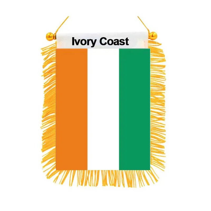 Premium Double - Sided Mini Hanging Banner: Ivory Coast Flag - High - Quality Home Decor Accent - Flexi Africa - Free Delivery Worldwide only at www.flexiafrica.com