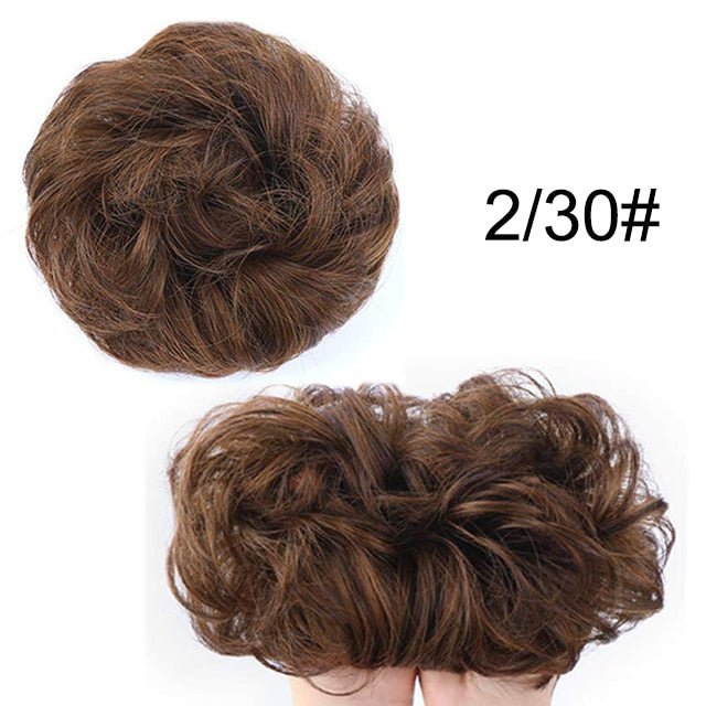 Short Afro Puff Synthetic Hair Bun Chignon Hairpiece Drawstring Ponytail Kinky Curly Updo Clip Hair Extensions - Flexi Africa