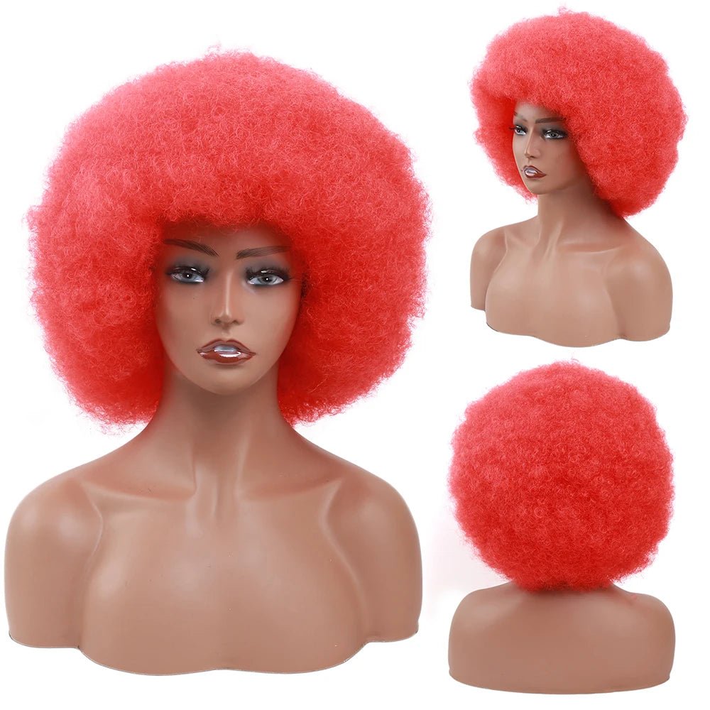 Short Afro Wigs Black Hair for Women Short Kinky Curly Wigs With Bangs - Free Delivery Worldwide only at Flexi Africa