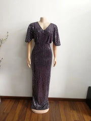 Sophisticated Plus Size Long Dress in Elegant African Style for Women - Flexi Africa - Free Delivery www.flexiafrica.com