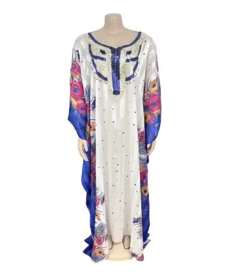 Stunning Spring/Summer Collection: Vibrant African Print Polyester Long Robes for Women - Flexi Africa - www.flexiafrica.com