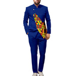 Stylish African Dashiki Print Jacket with Ankara Pants – 2PC Men’s Wedding and Party Outfit - Free Delivery Worldwide only at Flexi Africa