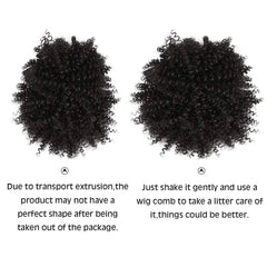 Synthetic Hair Buns For Women Afro Puff Curly Chignon Drawstring Ponytail Natural Black With Hair Extensions Hairpieces