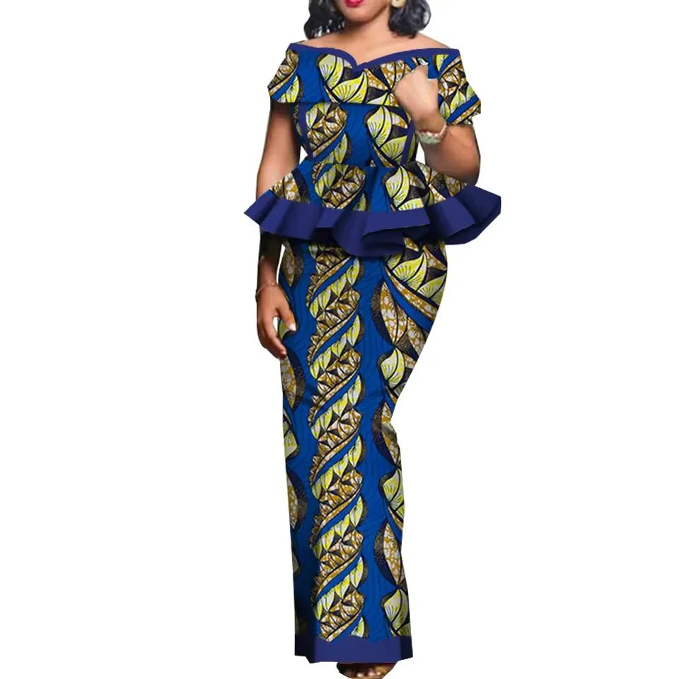 Traditional African 2PC Outfit – Dashiki Top and Skirt Set for Women - Free Delivery Worldwide only at Flexi Africa