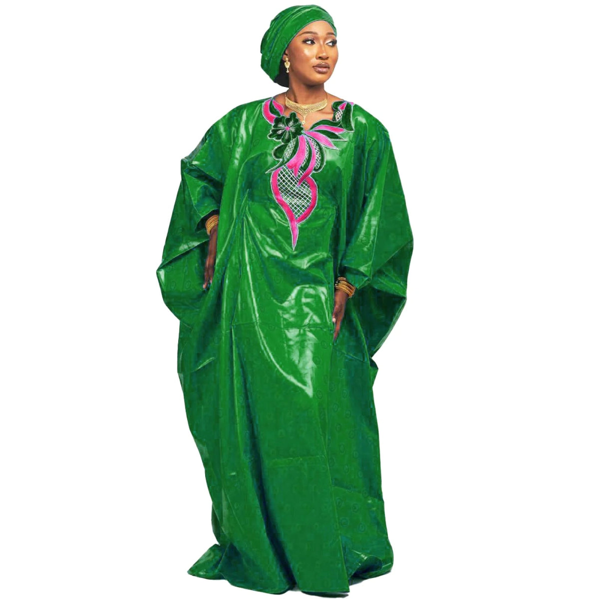 Traditional African Boubou – Handcrafted Embroidered Dress for Women - Free Delivery Worldwide only at Flexi Africa