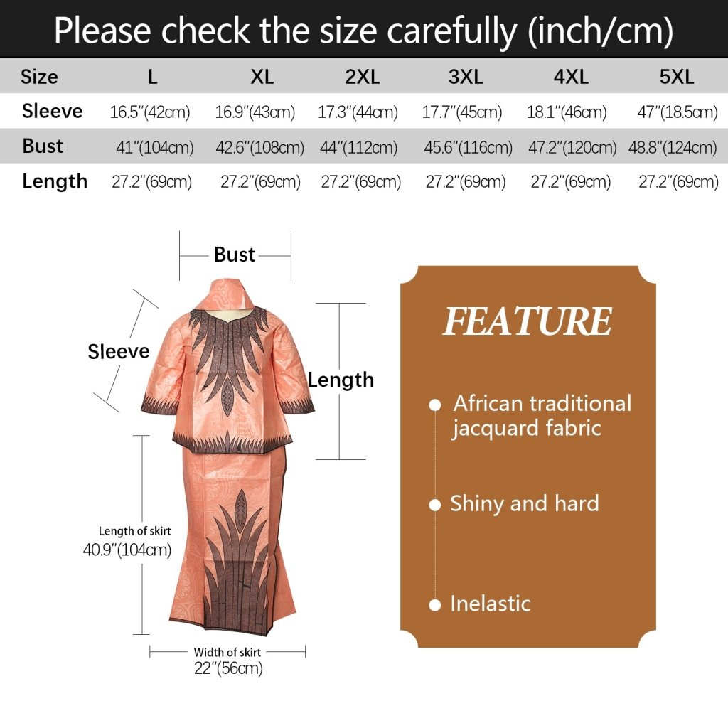 Traditional African Dress Set for Women – 3/4 Sleeve Blouse, Wrapper & Matching Headscarf - Free Delivery Worldwide only at Flexi Africa