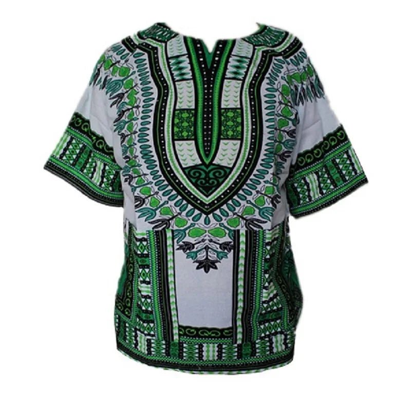 Unisex 100% Cotton Dashiki T-Shirts – Traditional African Print Fashion Design - Free Delivery Worldwide only at Flexi Africa