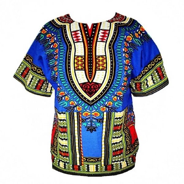 Unisex 100% Cotton Dashiki T-Shirts – Traditional African Print Fashion Design - Free Delivery Worldwide only at Flexi Africa