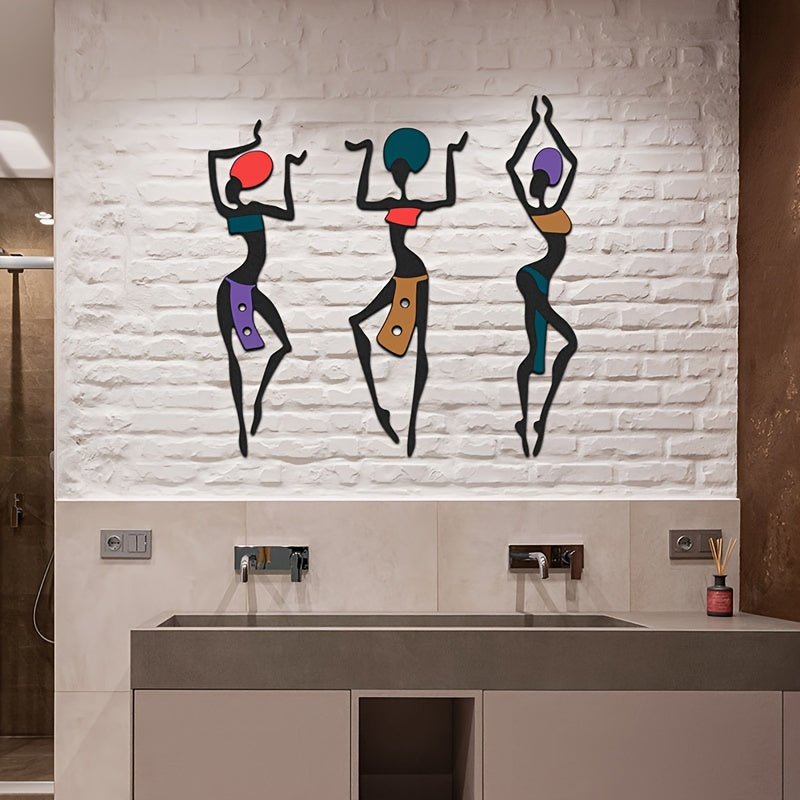 Vibrant African Girl Wall Art Set – Ethnic Style Living Room Décor - Free Delivery Worldwide only at Flexi Africa