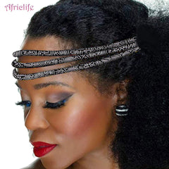 Vibrant Afrocentric Headband: Handmade African Wax Print with Colorful Kente Design - Flexi Africa - Free Delivery Worldwide only at www.flexiafrica.com