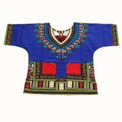 Vibrant Traditional African Print Dashiki T-shirts: Stylish Fashion Designs for Kids - Flexi Africa - Free Delivery Worldwide