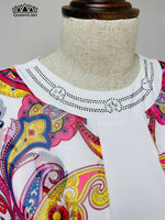 Women’s African Chiffon Maxi Dress – Batwing Sleeve Summer Dress with Diamond Print Design - Free Delivery Worldwide only at Flexi Africa