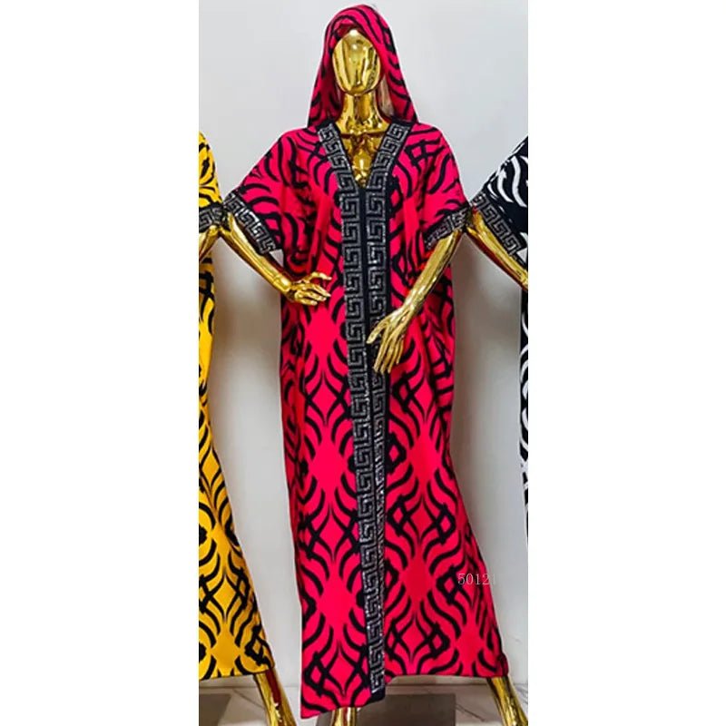 Women’s African Dashiki Abaya – Ankara Maxi Dress with Elegant Flow - Free Delivery Worldwide only at Flexi Africa