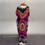 Women’s African Ethnic Cotton Dress – Plus Size Printed Loose Summer Dress - Free Delivery Worldwide only at Flexi Africa