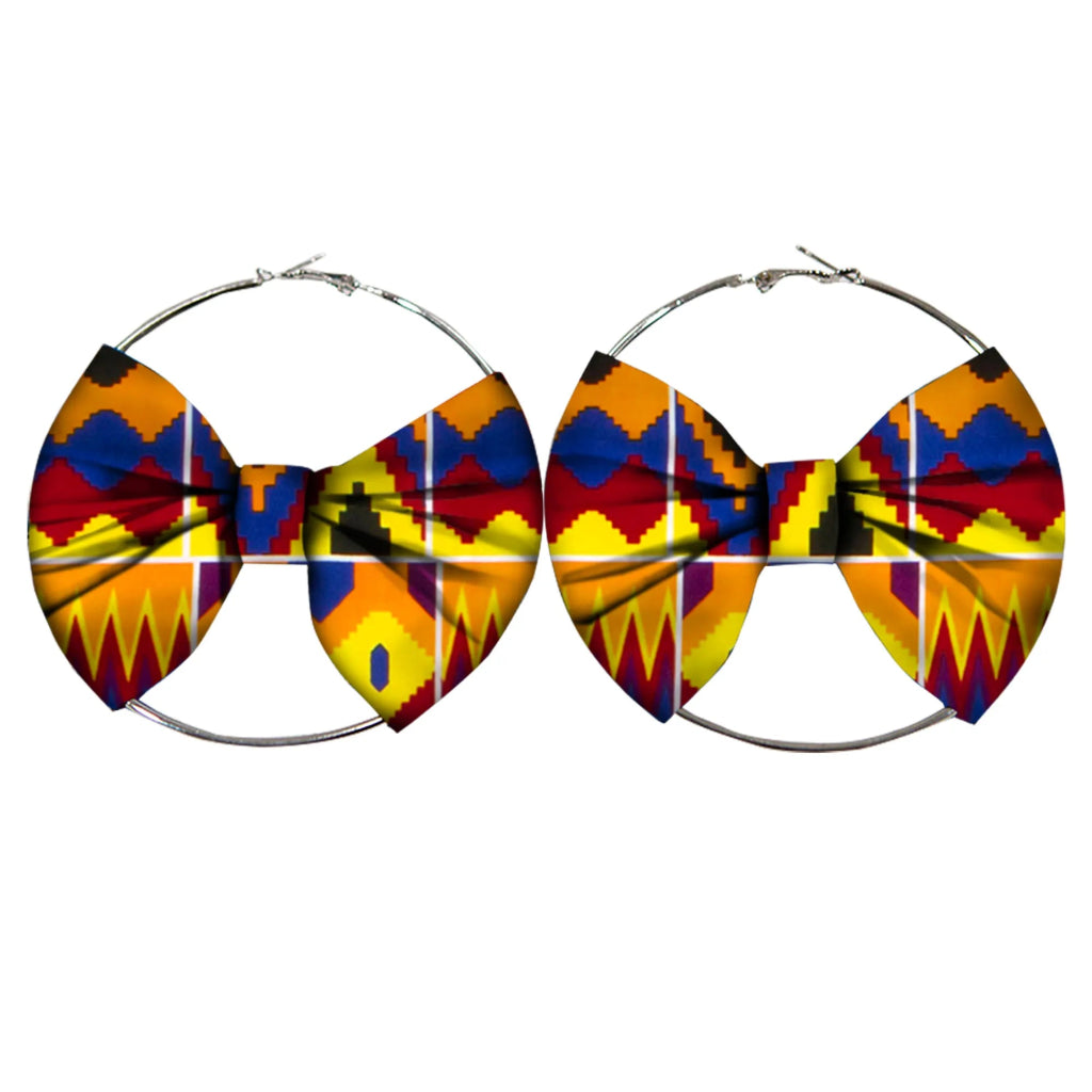 Women’s African Fashion Earrings – Handmade Circle Statement Accessories - Free Delivery Worldwide only at Flexi Africa