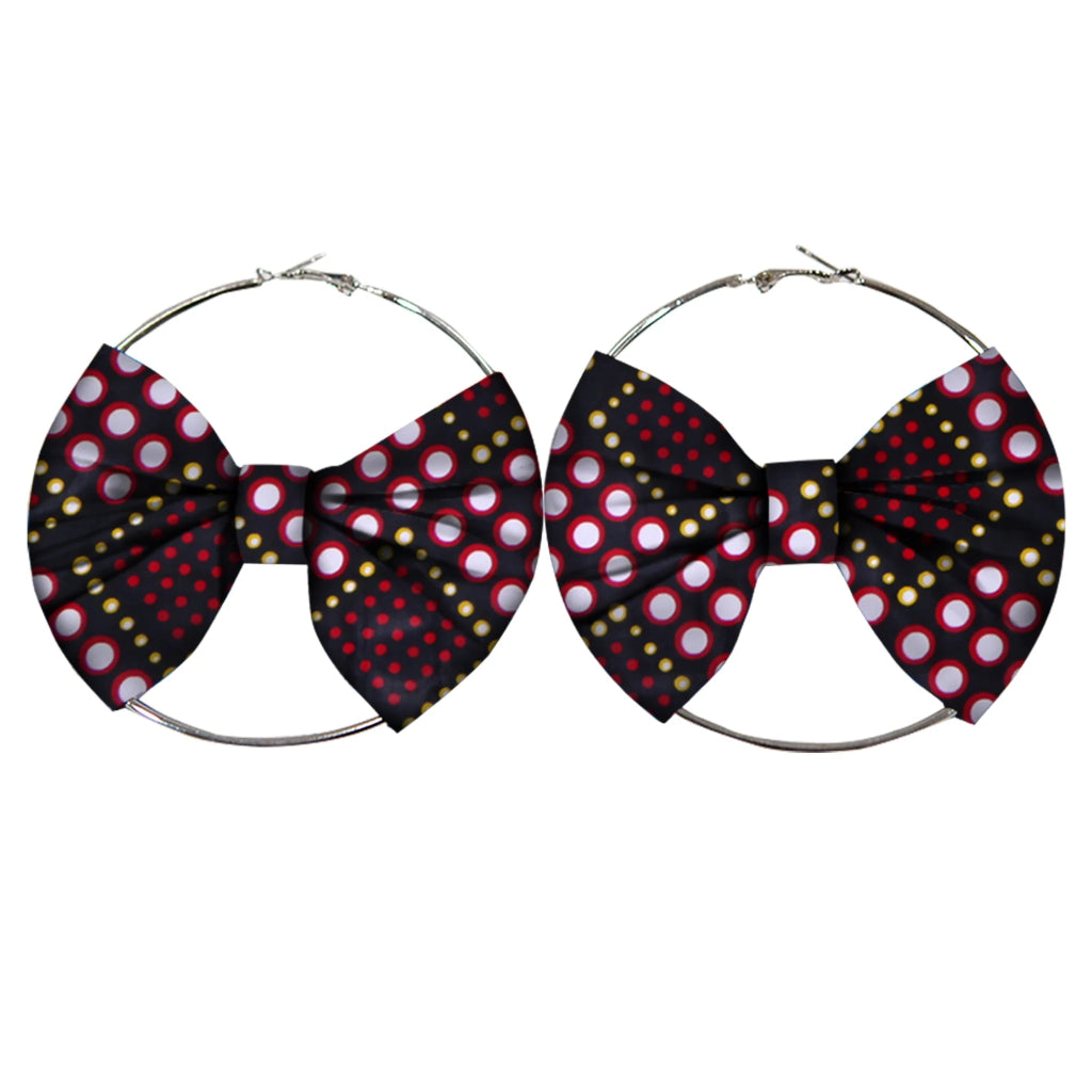 Women’s African Fashion Earrings – Handmade Circle Statement Accessories - Free Delivery Worldwide only at Flexi Africa