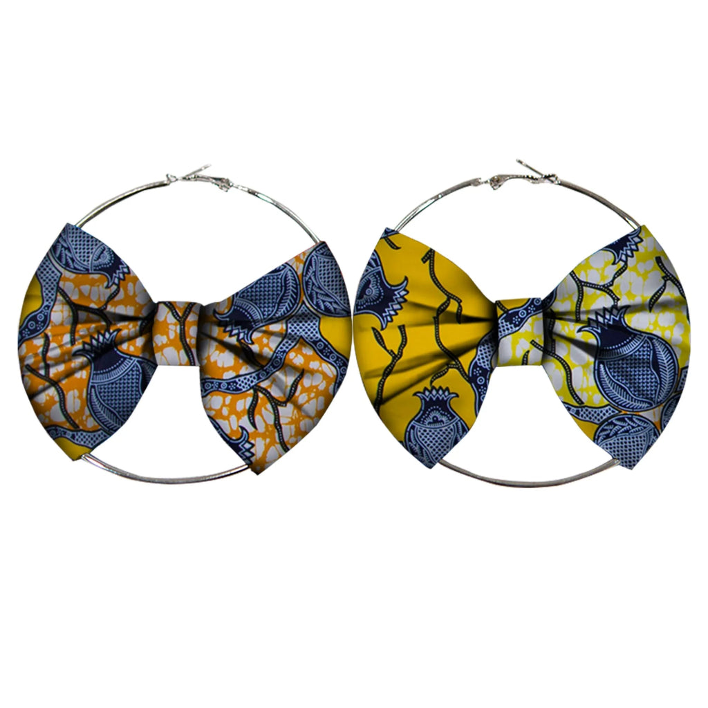 Women’s African Fashion Earrings – Handmade Circle Statement Accessories - Free Delivery Worldwide only at Flexi Africa