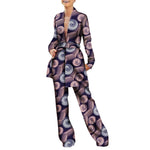Women’s African Fashion Outfit – Ankara Trench Coat and Long Pants Set - Free Delivery Worldwide only at Flexi Africa
