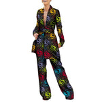 Women’s African Fashion Outfit – Ankara Trench Coat and Long Pants Set - Free Delivery Worldwide only at Flexi Africa