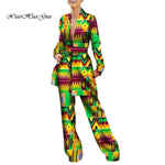 Women’s African Fashion Outfit – Ankara Trench Coat and Long Pants Set - Free Delivery Worldwide only at Flexi Africa