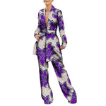 Women’s African Fashion Outfit – Ankara Trench Coat and Long Pants Set - Free Delivery Worldwide only at Flexi Africa