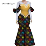 Women’s African Plus Size Evening Dress – Luxury Ankara Lace Mermaid Gown for Wedding & Party - Free Delivery Worldwide only at Flexi Africa