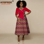 Women’s High - Waist Ankara Midi Dress – Half Sleeve African Print Style - Free Delivery Worldwide only at Flexi Africa