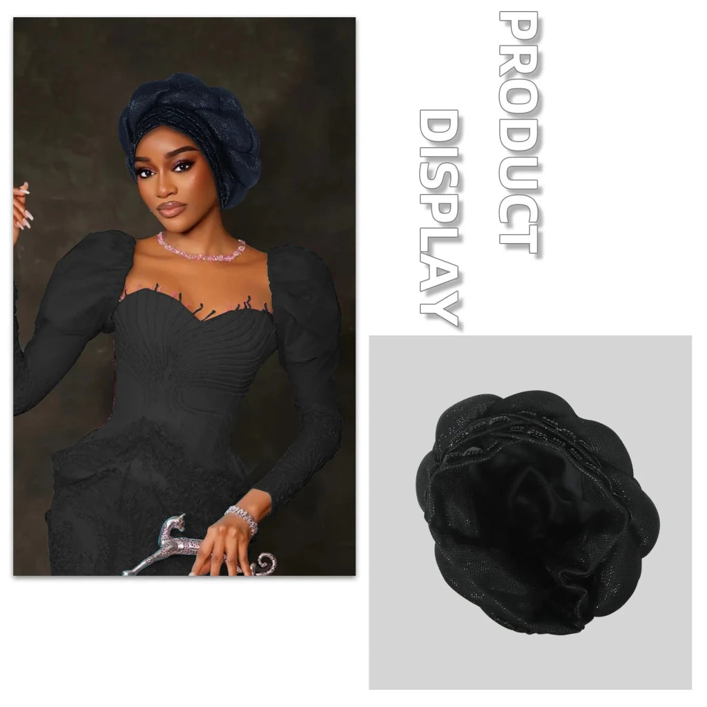 Women’s Nigerian Auto Gele – Stylish Wedding & Party Headscarf - Free Delivery Worldwide only at Flexi Africa
