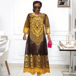 Women’s Purple Bazin Embroidered Traditional African Wedding Dress – Luxury Occasion Wear - Free Delivery Worldwide only at Flexi Africa
