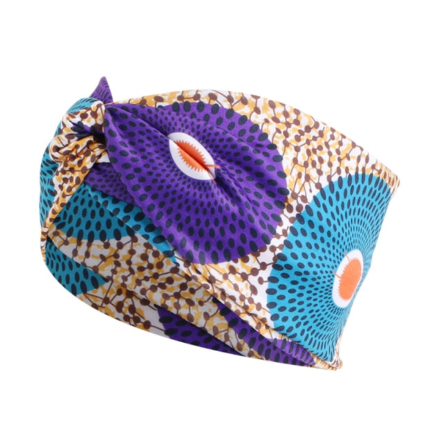 Stylish African Pattern Women Pre-Tied Knot Headwrap: Fashionable Headwear - Enjoy Free Worldwide Delivery with Flexi Africa